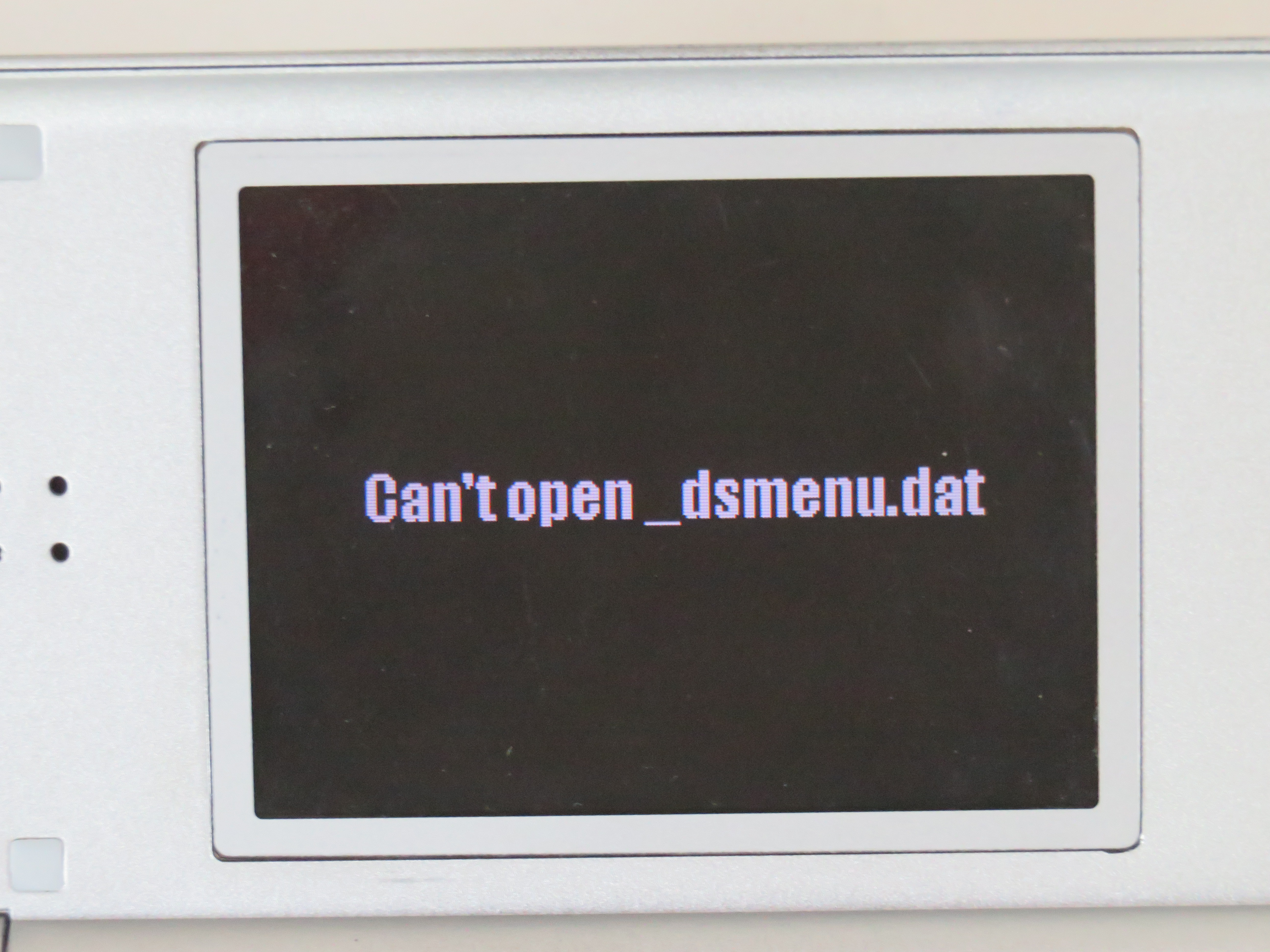 Can't open _dsmenu.dat